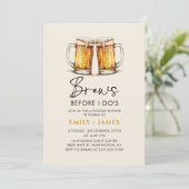 Beer Casual Couples Wedding Bridal Shower 招待状 (スタンド正面)