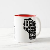 Beer Cheese & Good Company道化のDu Designs WI ツートーンマグカップ (正面右)