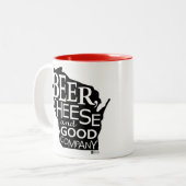 Beer Cheese & Good Company道化のDu Designs WI ツートーンマグカップ (正面左)