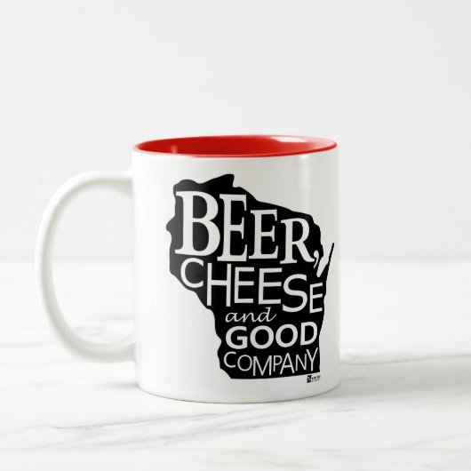 Beer Cheese & Good Company道化のDu Designs WI ツートーンマグカップ (左)