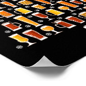 Beer Christmas Tree Men Women Beer Ugly Christmas ポスター (角)