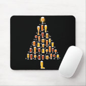 Beer Christmas Tree Men Women Beer Ugly Christmas マウスパッド (マウス)