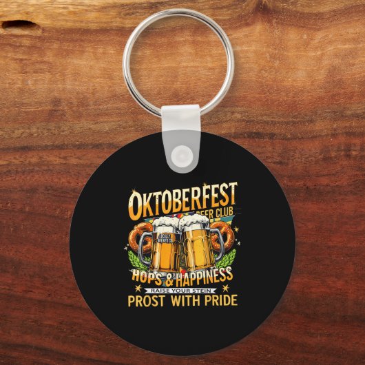 Beer Club Prost With Pride Gift Drinking Team  キーホルダー (正面)