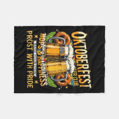 Beer Club Prost With Pride Gift Drinking Team  フリースブランケット (正面(横))