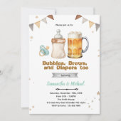 Beer Co Ed Baby Shower Invitation 招待状 (正面)