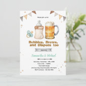 Beer Co Ed Baby Shower Invitation 招待状 (スタンド正面)