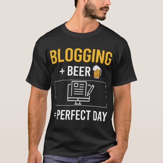 Beer Day Bloggingブログブロガー Tシャツ (正面)