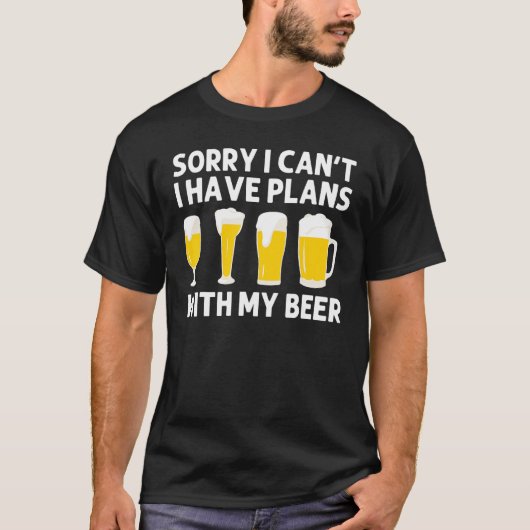 Beer Designs For Men Women Cerveza Drinkers Alcoho Tシャツ (正面)