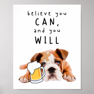 Beer Dog Bulldog – お信じして、あなたが ポスター
