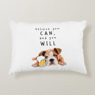 Beer Dog Bulldog - 信じ You a can, and you will to アクセントクッション