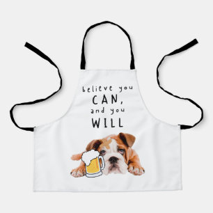 Beer Dog Bulldog - 信じ You a can, and you will to エプロン