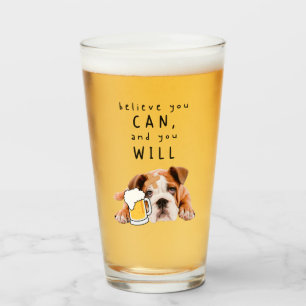 Beer Dog Bulldog - 信じ  You a can, and you will to タンブラーグラス