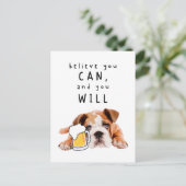 Beer Dog Bulldog - 信じ You a can, and you will to ポストカード (スタンド正面)