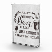 Beer Drinker A Day Without A Beer フォトブロック (右)