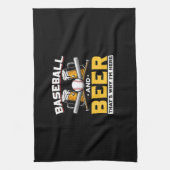 Beer Drinker Baseball Beer Humor Birthday キッチンタオル (縦)