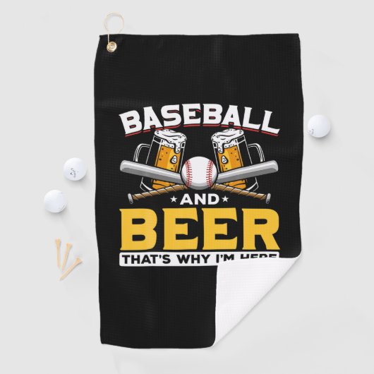 Beer Drinker Baseball Beer Humor Birthday ゴルフタオル (インサイチュ)