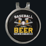 Beer Drinker Baseball Beer Humor Birthday ゴルフハットクリップ<br><div class="desc">Beer Drinker Baseball Beer Humor Birthday</div>