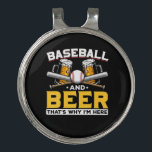 Beer Drinker Baseball Beer Humor Birthday ゴルフハットクリップ<br><div class="desc">Beer Drinker Baseball Beer Humor Birthday</div>