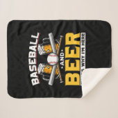 Beer Drinker Baseball Beer Humor Birthday シェルパブランケット (正面(横))