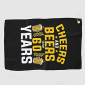 Beer Drinker Cheers And Beers To My 60 Years Birth ゴルフタオル (横)