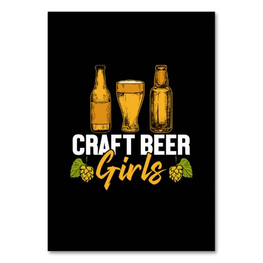 Beer Drinker Craft Beer Girls Birthday テーブルナンバー (正面)