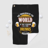 Beer Drinker Everyone is a Few Drinks Behind Birth ゴルフタオル (インサイチュ)