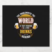 Beer Drinker Everyone is a Few Drinks Behind Birth ビールラベル (シングルラベル)