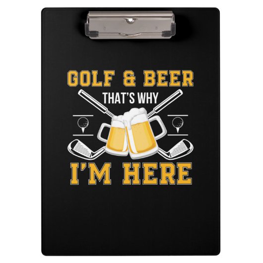 Beer Drinker Golf And Beer Birthday クリップボード (正面)