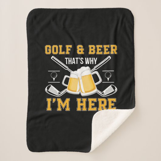 Beer Drinker Golf And Beer Birthday シェルパブランケット (正面)