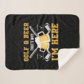 Beer Drinker Golf And Beer Birthday シェルパブランケット (正面(横))