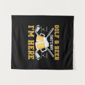 Beer Drinker Golf And Beer Birthday タペストリー (正面(横))