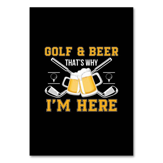 Beer Drinker Golf And Beer Birthday テーブルナンバー (正面)