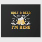 Beer Drinker Golf And Beer Birthday ラッピングペーパー (フラット)