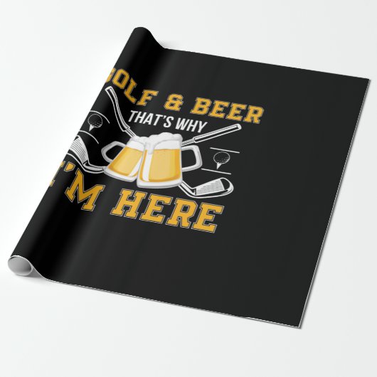 Beer Drinker Golf And Beer Birthday ラッピングペーパー (アンロールド)