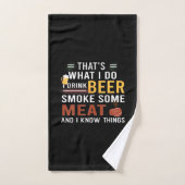 Beer Drinker I Drink Beer Smoke Some Meat Birthday ハンドタオル (ハンドタオル)