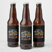 Beer Drinker I Drink Beer Smoke Some Meat Birthday ビールラベル (ボトル)