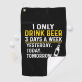 Beer Drinker I Only Drink Beer Birthday ゴルフタオル (インサイチュ)