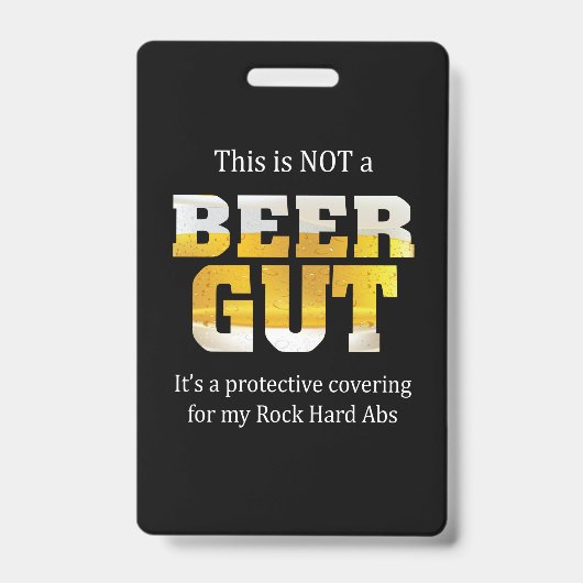 Beer Drinker Not a BEER GUT Birthday バッジ (正面)