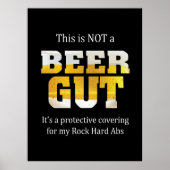 Beer Drinker Not a BEER GUT Birthday ポスター (正面)