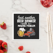 Beer Drinker With A Mowing Problem Lawn Mowing Gif スタンダードカクテルナプキン (インサイチュ)