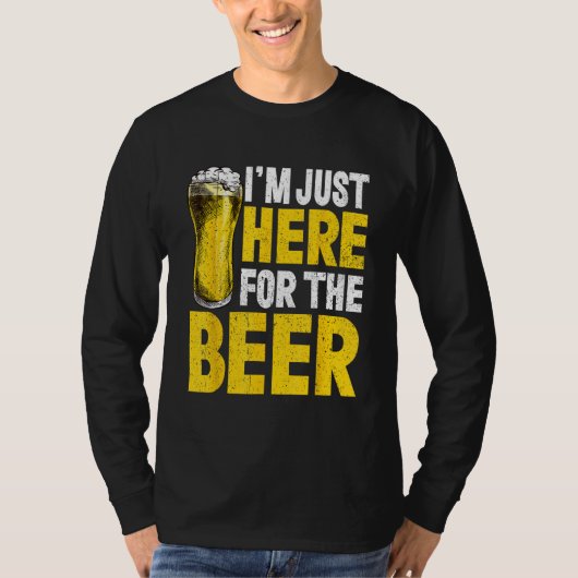 Beer Drinking Alcohol Drinkers Men Women Tシャツ (正面)