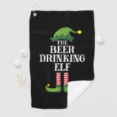 Beer Drinking Christmas Birthday ゴルフタオル (インサイチュ)