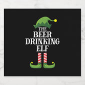 Beer Drinking Christmas Birthday ビールラベル (シングルラベル)