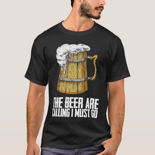 Beer drinking  Drink  Beer man Tシャツ (正面)
