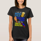 Beer Drinking Fried Chicken Tシャツ (正面)