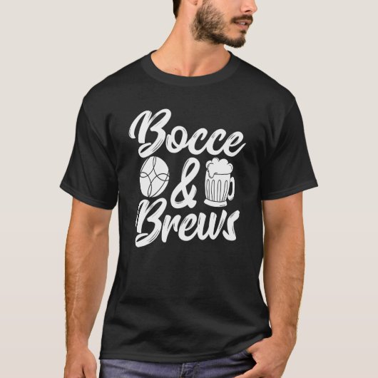Beer Drinking Italian Bowling Game Beer Drinker Bo Tシャツ (正面)