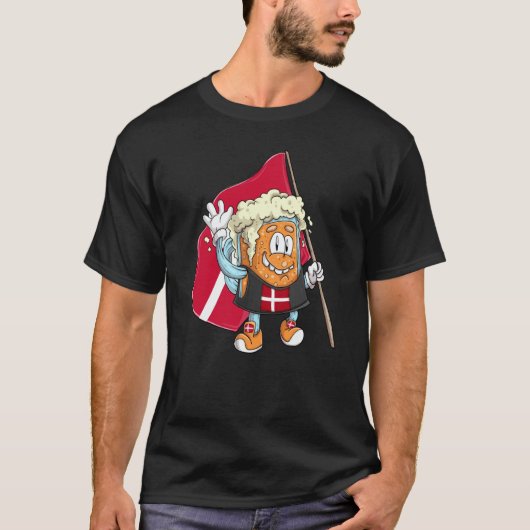 Beer fan of Denmark Tシャツ (正面)