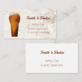 Beer Glass Bartender, Mixologist Business Card 名刺 (正面/裏面)