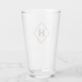 Beer Glass | Modern Geometric Monogram Initial タンブラーグラス (裏面)