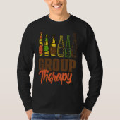 beer group therapy for weekend party saying tシャツ (正面)